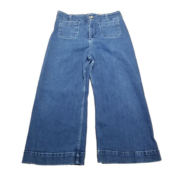 Maeve Denim - Maeve Colette Jeans Women's Size 32 Wide Leg Patch Pocket Stretch Denim (33x24)